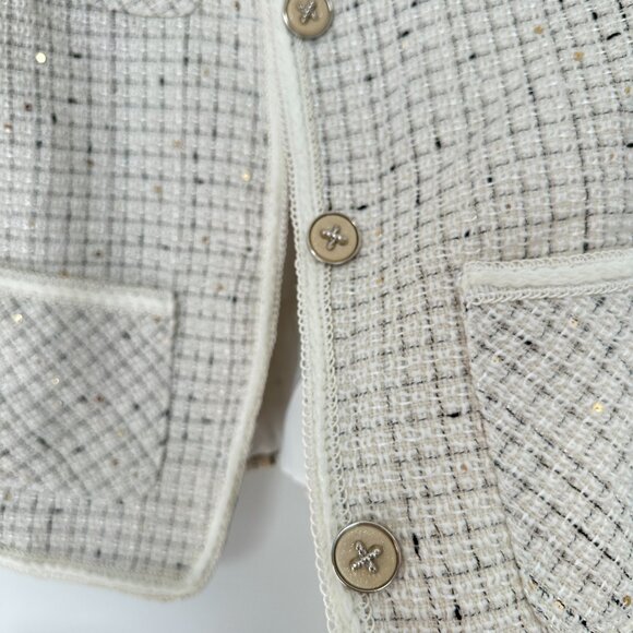 Plaid Pattern Jacket, Elegant Long Sleeve - Picture 4 of 9